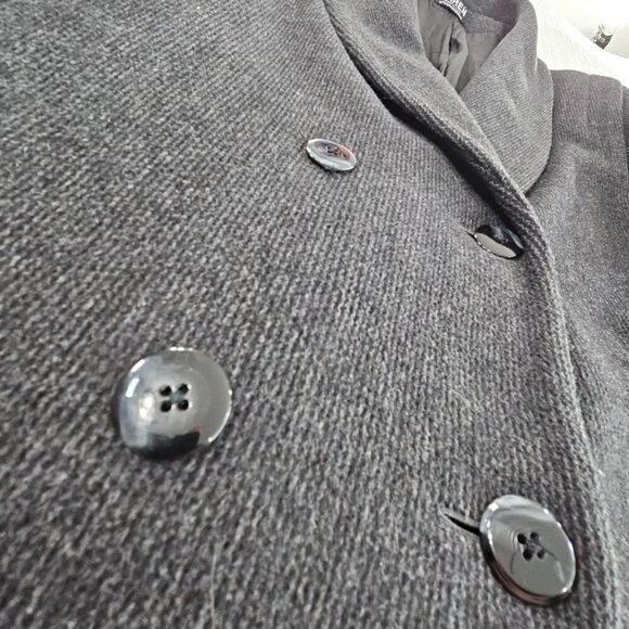 Vintage Karen Wool Cashmere Women's L Black Heavyweight Lined Coat USA Made EUC - Picture 5 of 16